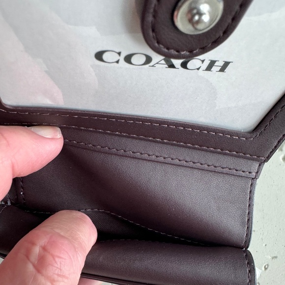 Coach Snap Wallet In Signature Canvas Silver-Denim-Midnight Navy